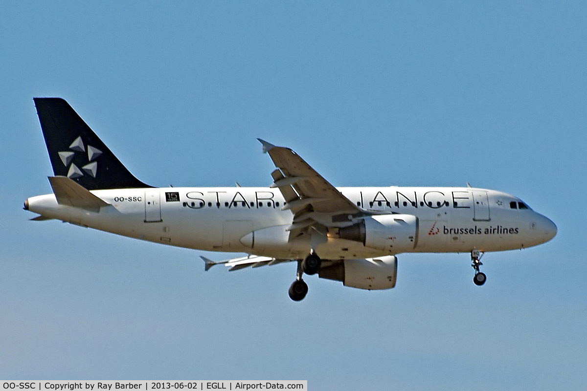 OO-SSC, 1999 Airbus A319-112 C/N 1086, Airbus A319-112 [1086] (Brussels Airlines) Home~G 02/06/2013