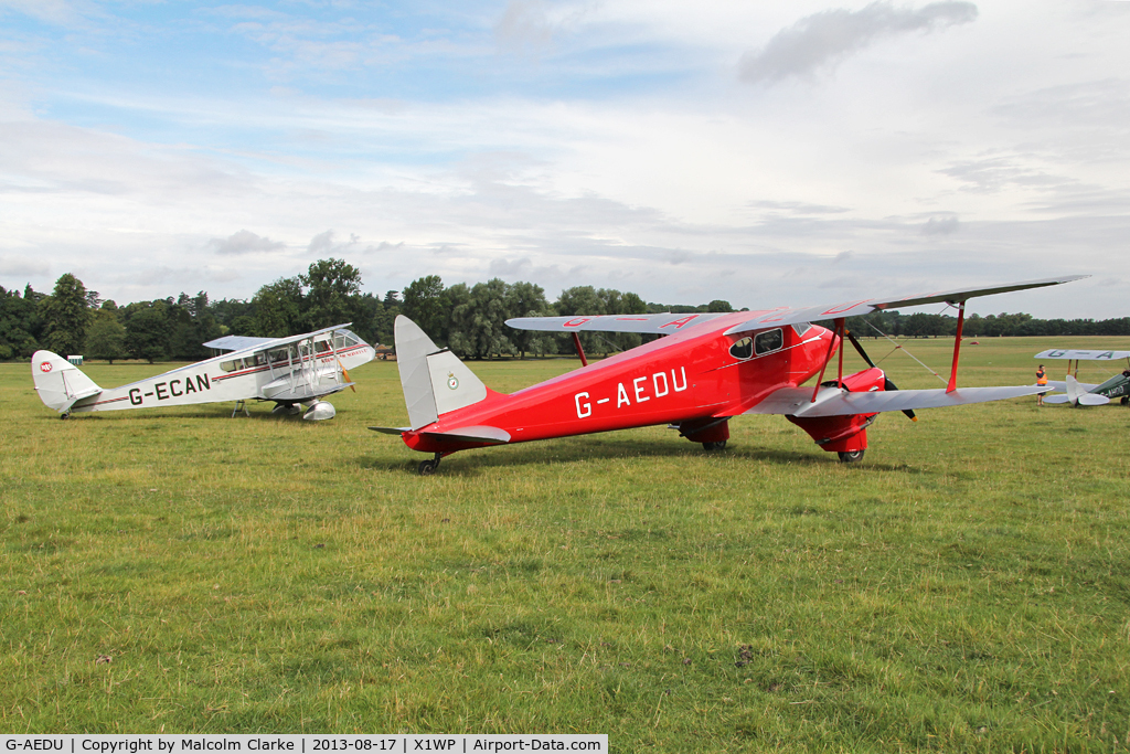 G-AEDU, 1937 De Havilland DH-90A Dragonfly C/N 7526, De Havilland DH-90 Dragonfly at The De Havilland Moth Club's 28th International Moth Rally at Woburn Abbey. August 2013.