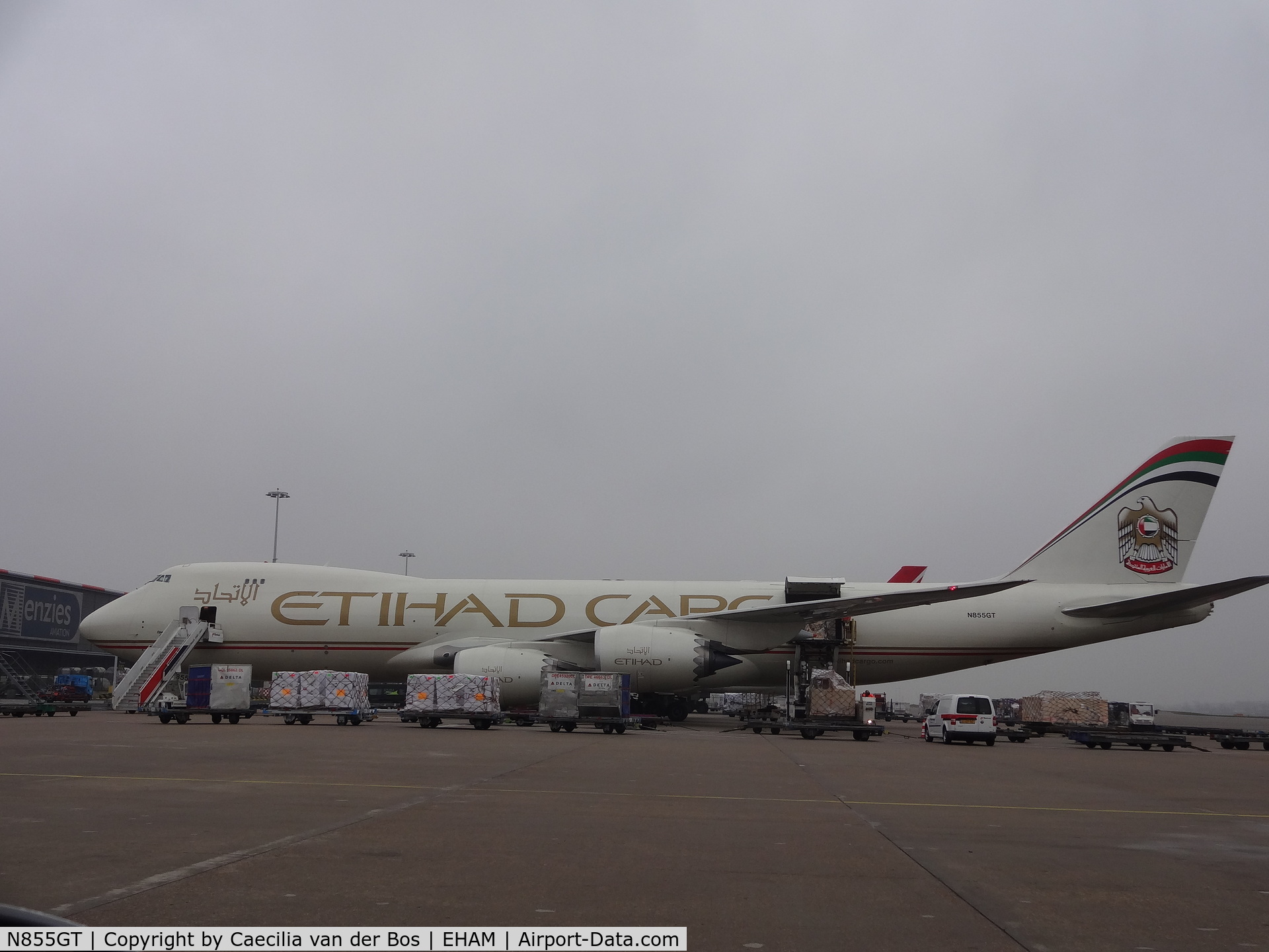 N855GT, 2013 Boeing 747-87UF C/N 37567, At Schiphol Airport