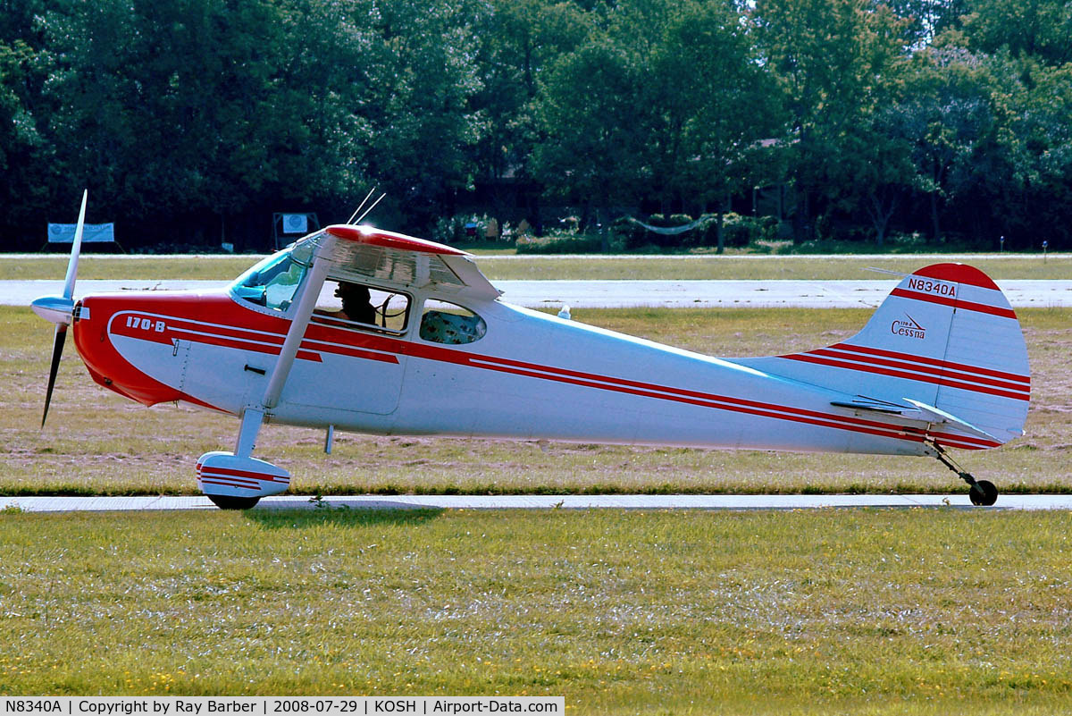 N8340A, 1952 Cessna 170B C/N 25192, Cessna 170B [25192] Oshkosh-Wittman Regional~N 29/07/2008