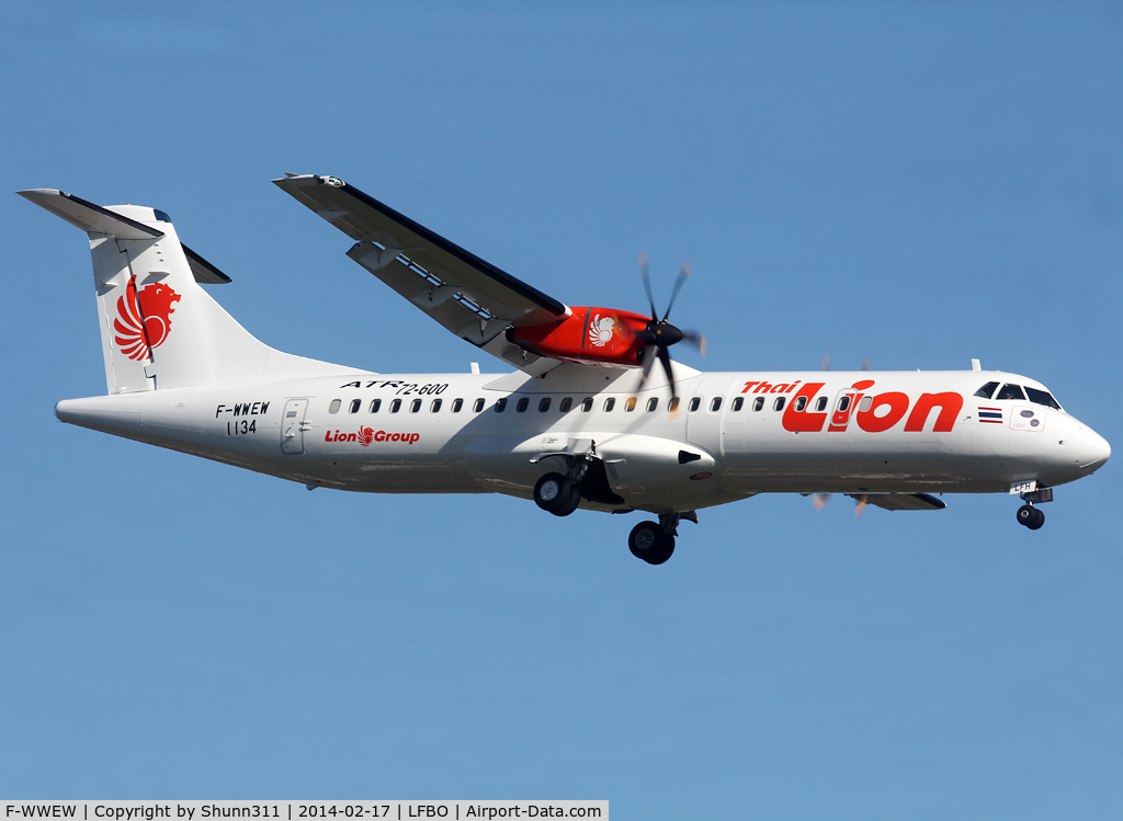F-WWEW, 2014 ATR 72-600 (72-212A) C/N 1134, C/n 1134 - To be HS-LFH
