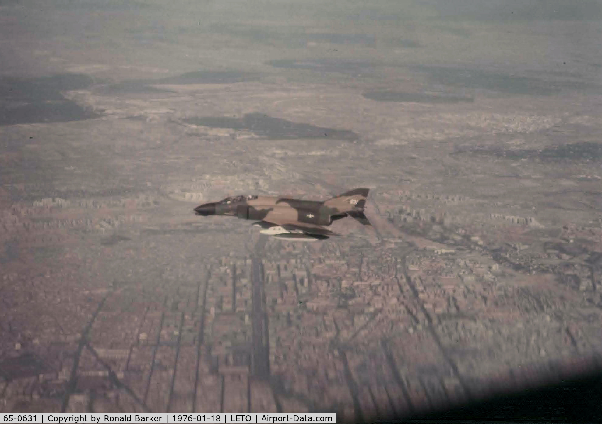 65-0631, 1965 McDonnell F-4D-27-MC Phantom II C/N 1602, Takeoff from Torrejon AB, Spain going to RAF Lakenheath, UK