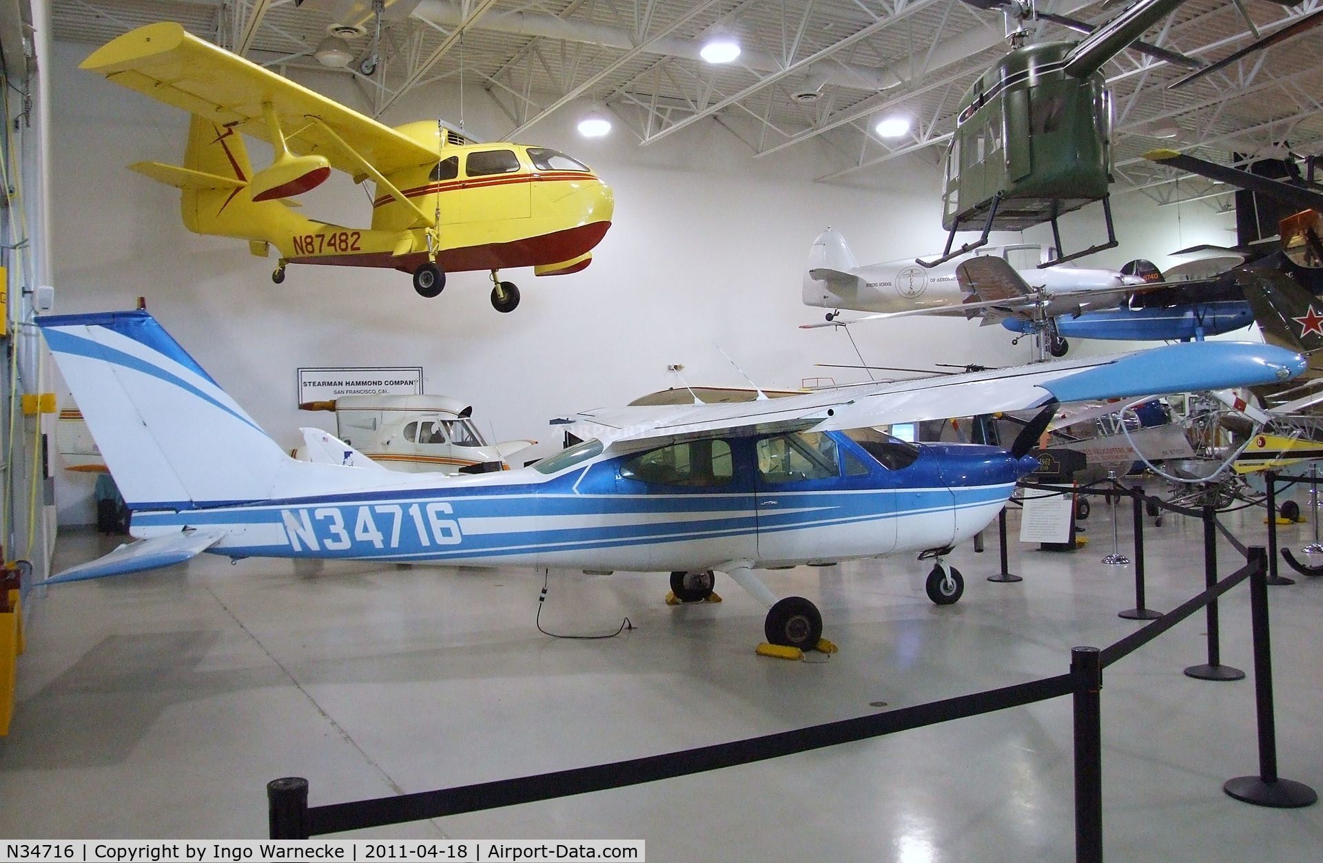 N34716, 1973 Cessna 177B Cardinal C/N 17701954, Cessna 177B Cardinal II at the Hiller Aviation Museum, San Carlos CA