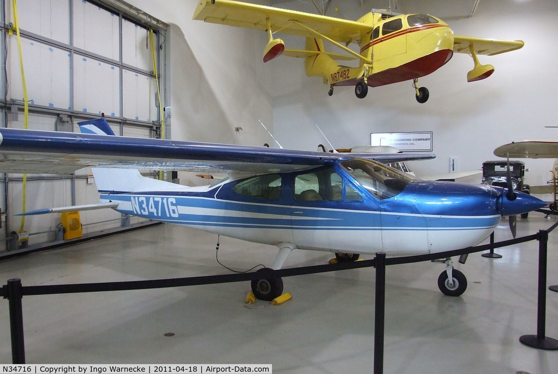 N34716, 1973 Cessna 177B Cardinal C/N 17701954, Cessna 177B Cardinal II at the Hiller Aviation Museum, San Carlos CA