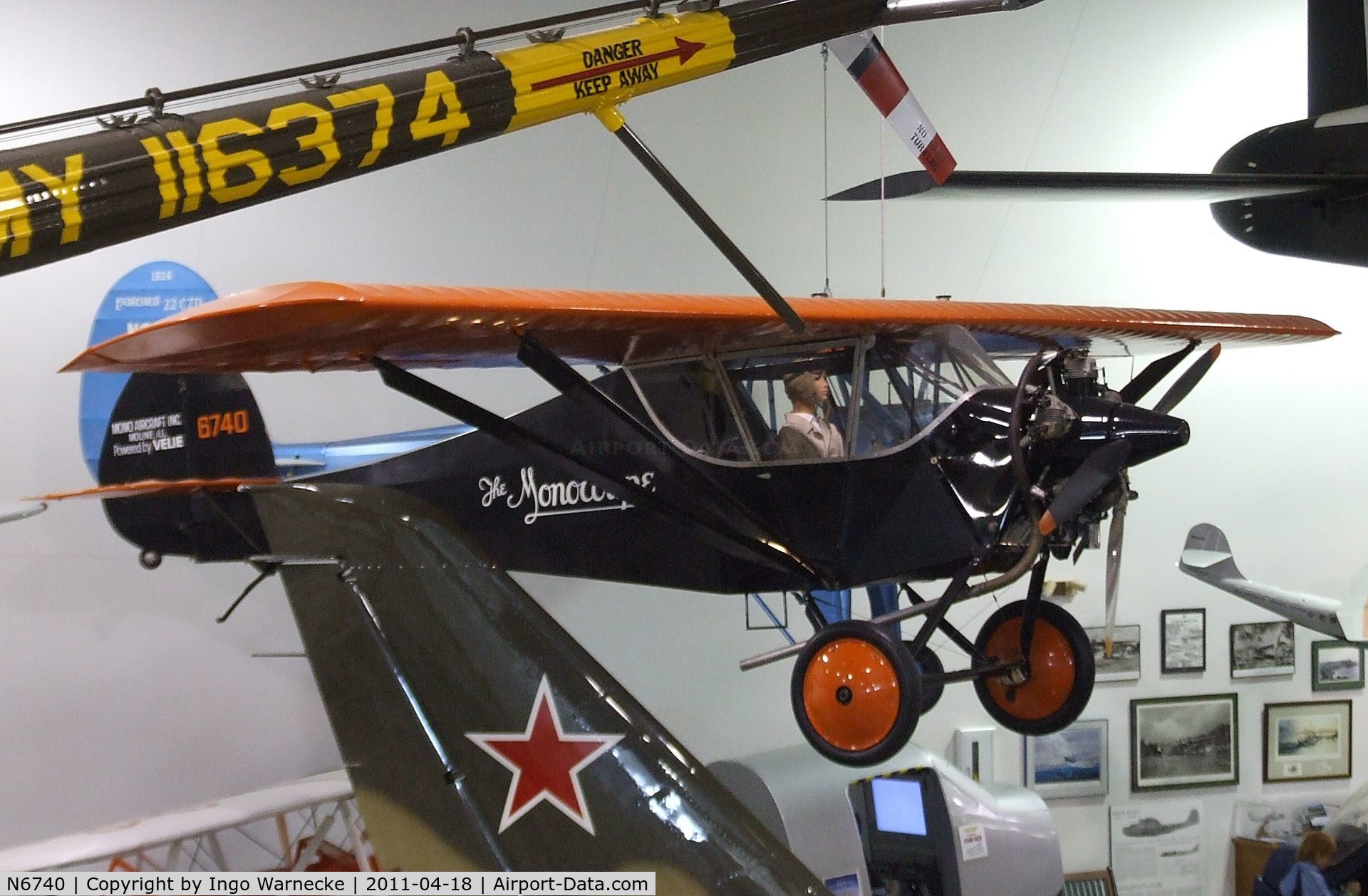 N6740, 1928 Monocoupe 70 C/N 151, Monocoupe 70 at the Hiller Aviation Museum, San Carlos CA