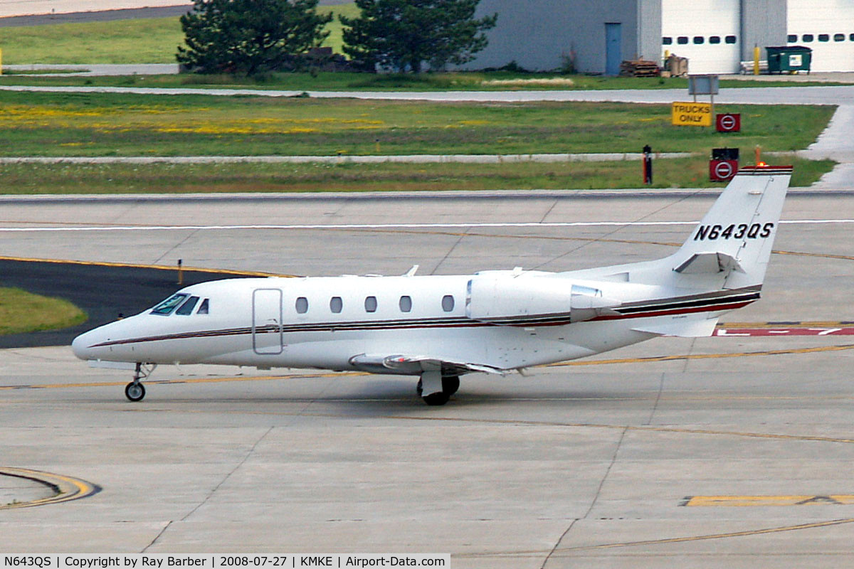 N643QS, 2005 Cessna 560XL C/N 560-5588, Cessna Citation Excel S [560-5588] Milwaukee~N 27/07/2008