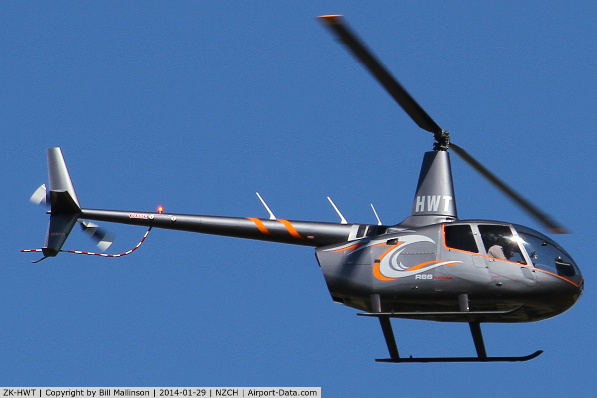 ZK-HWT, Robinson R66 Turbine C/N 0033, on its way to the heliport