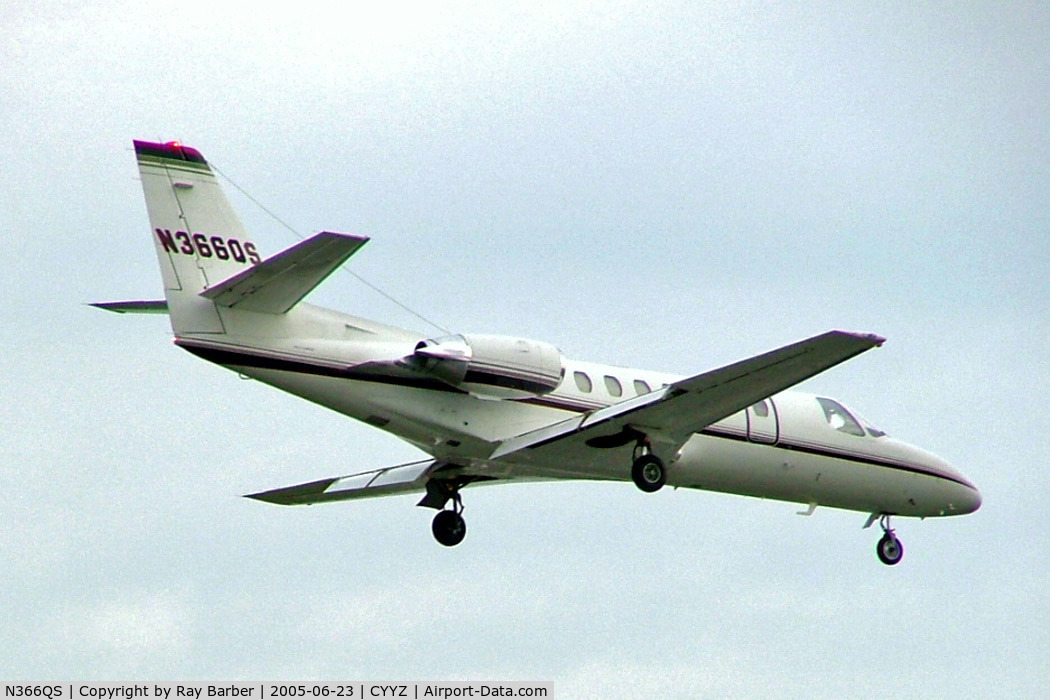 N366QS, 1998 Cessna 560 Citation Ultra C/N 560-0466, Cessna Citation Ultra [560-0466] (NetJets) Toronto~C 23/06/2005