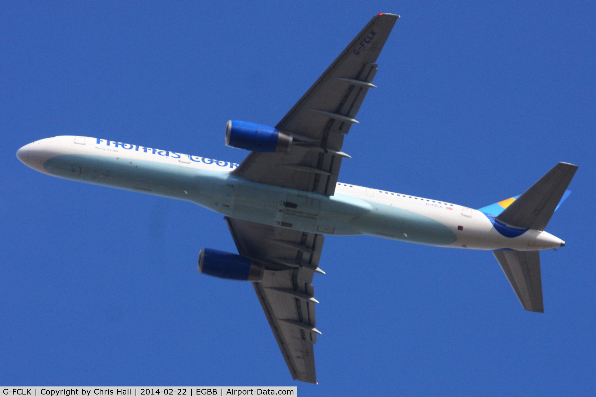 G-FCLK, 1993 Boeing 757-2Y0 C/N 26161, performing a go-around at Birmingham