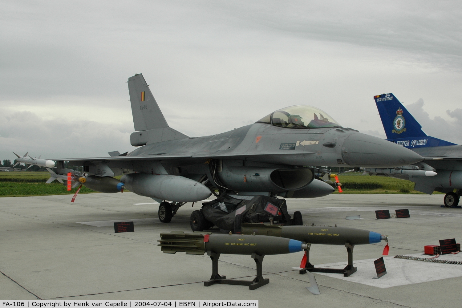 FA-106, SABCA F-16AM Fighting Falcon C/N 6H-106, Belgische Luchtmacht F-16AM of 10 Wing at Koksijde Air Base, Belgium.