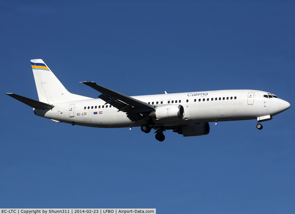 EC-LTC, 1991 Boeing 737-436 C/N 25349, Landing rwy 14R