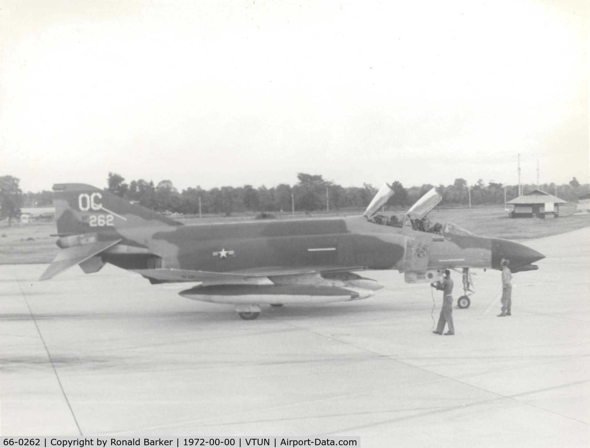 66-0262, 1966 McDonnell F-4D Phantom II C/N 1927, 13 TFS F-4D visiting Korat 1972