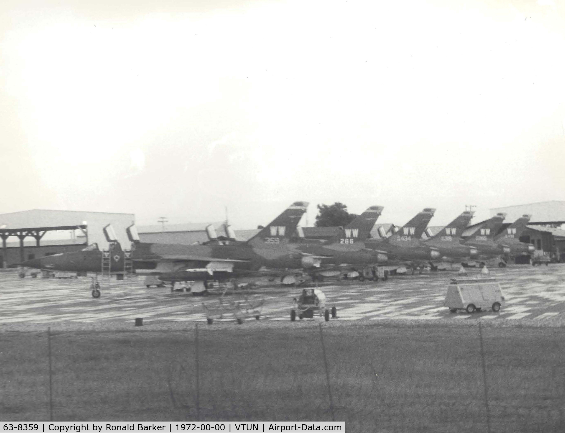 63-8359, 1963 Republic F-105G-1-RE Thunderchief C/N F136, Thuds on the flightline Korat RTAFB, Thailand