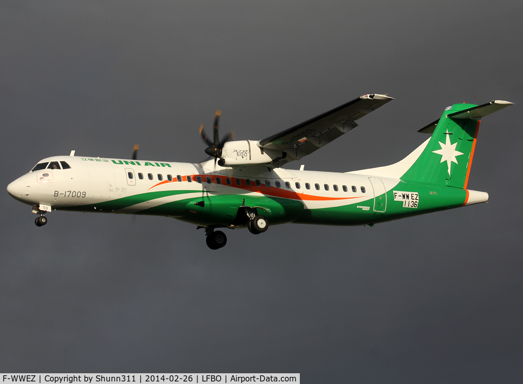 F-WWEZ, 2014 ATR 72-600 C/N 1136, C/n 1136 - To be B-17009