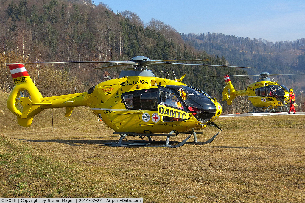 OE-XEE, Eurocopter EC-135T-1 C/N 97, Christopherus 16 & Christopherus 14 at LKH Bruck/Mur