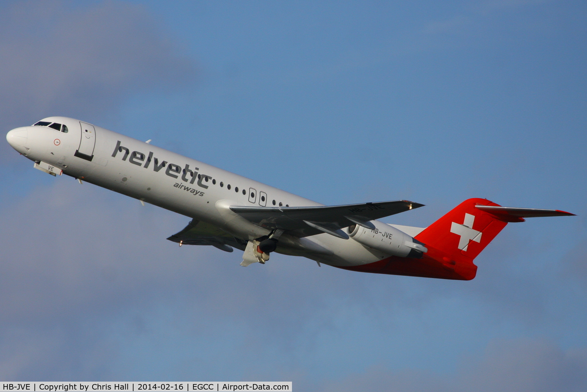 HB-JVE, 1993 Fokker 100 (F-28-0100) C/N 11459, Helvetic