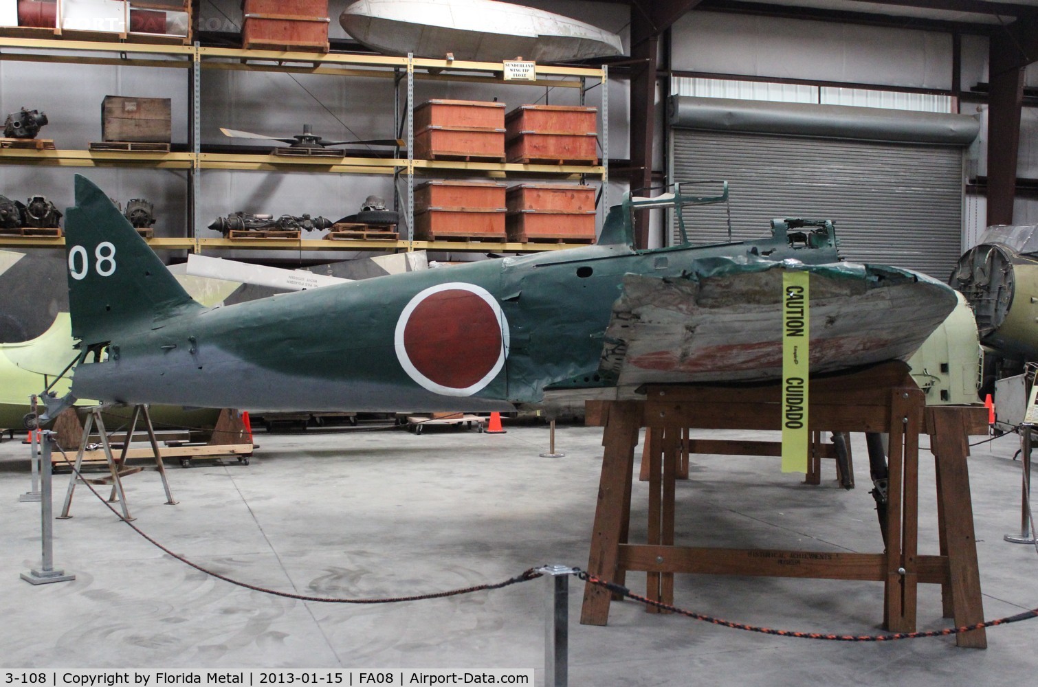3-108, 1943 Mitsubishi A6M5-52 Zero C/N 4043, Mitsubishi A6M5 Zero being restored at Fantasy of Flight