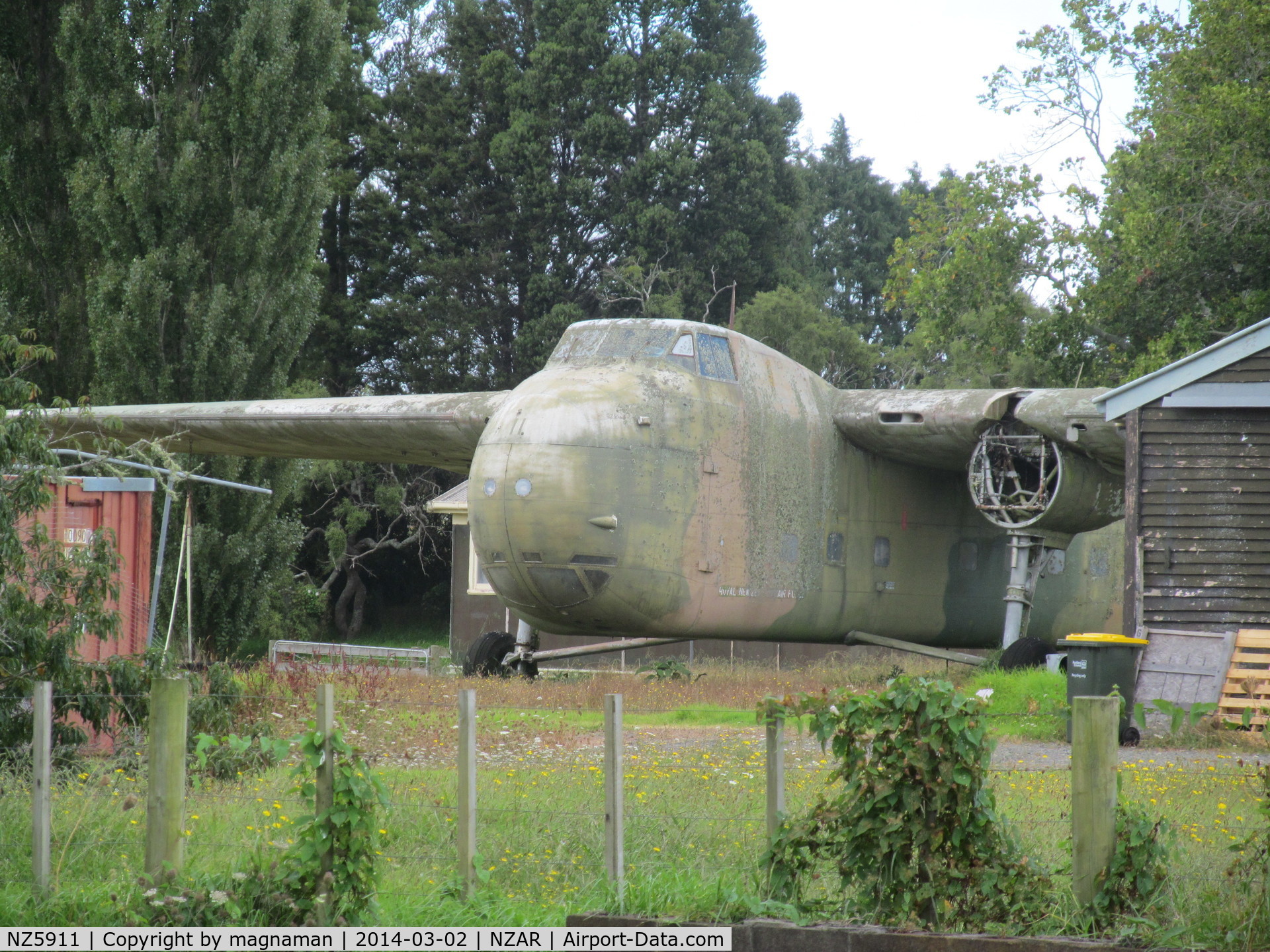 NZ5911, Bristol 170 Freighter Mk.31M C/N 13135, Still at Ardmore getting more wrecked by the year