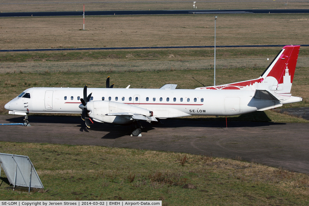 SE-LOM, 1996 Saab 2000 C/N 2000-035, seen at Eindhoven before it get a new paintjob