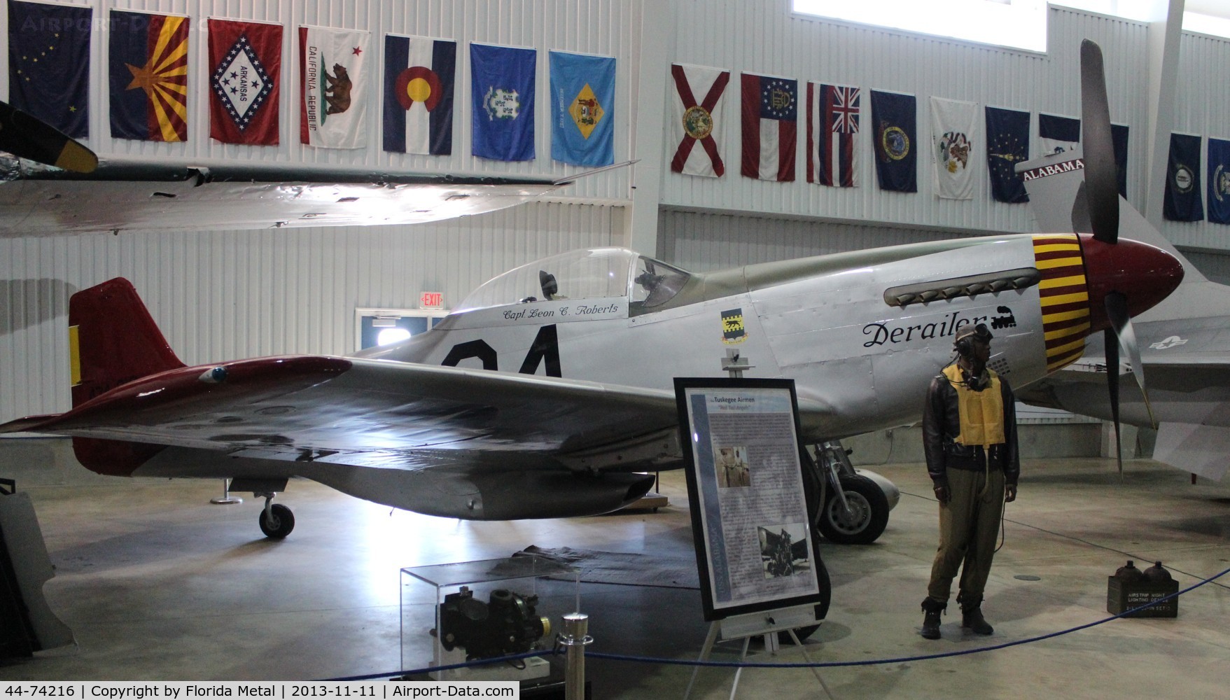 44-74216, 1944 North American P-51D-25-NA Mustang C/N 122-40756, P-51D Derailer at Battle Ship Alabama Museum