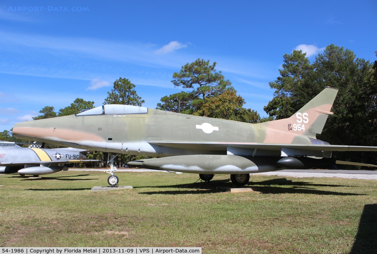54-1986, 1954 North American F-100C Super Sabre C/N 217-247, F-100C Super Sabre at USAF Armament Museum