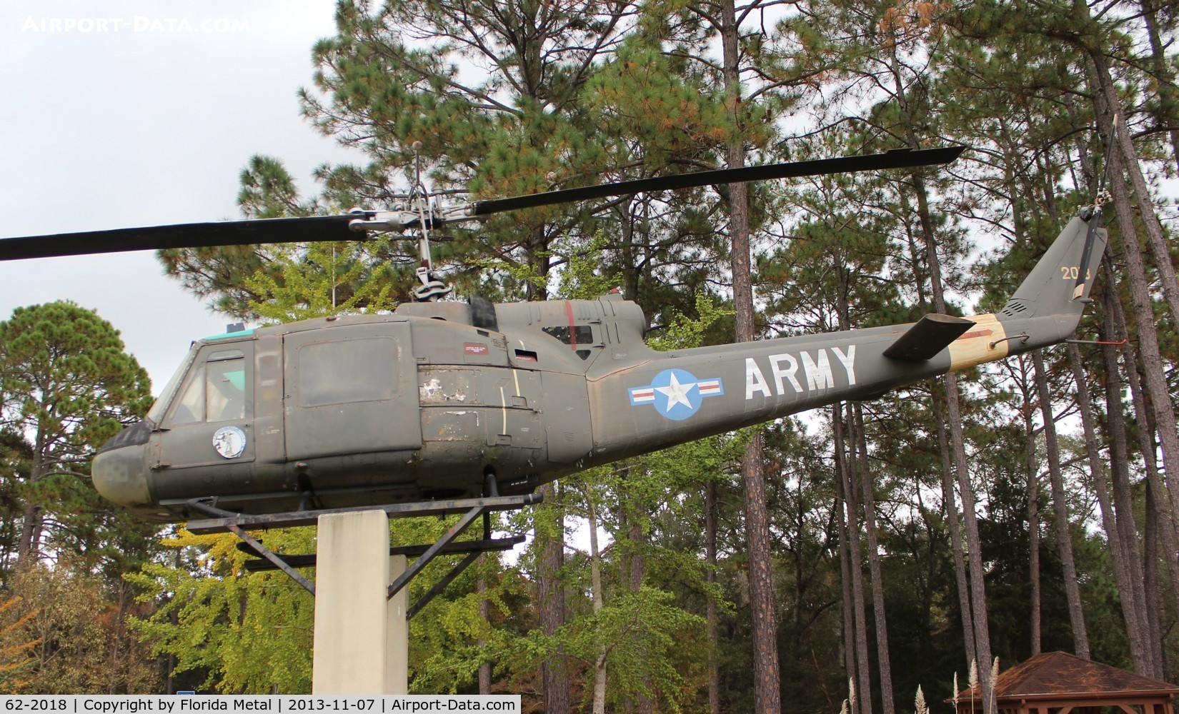 62-2018, 1962 Bell UH-1B Iroquois C/N 538, UH-1B at Alabama Welcome Center