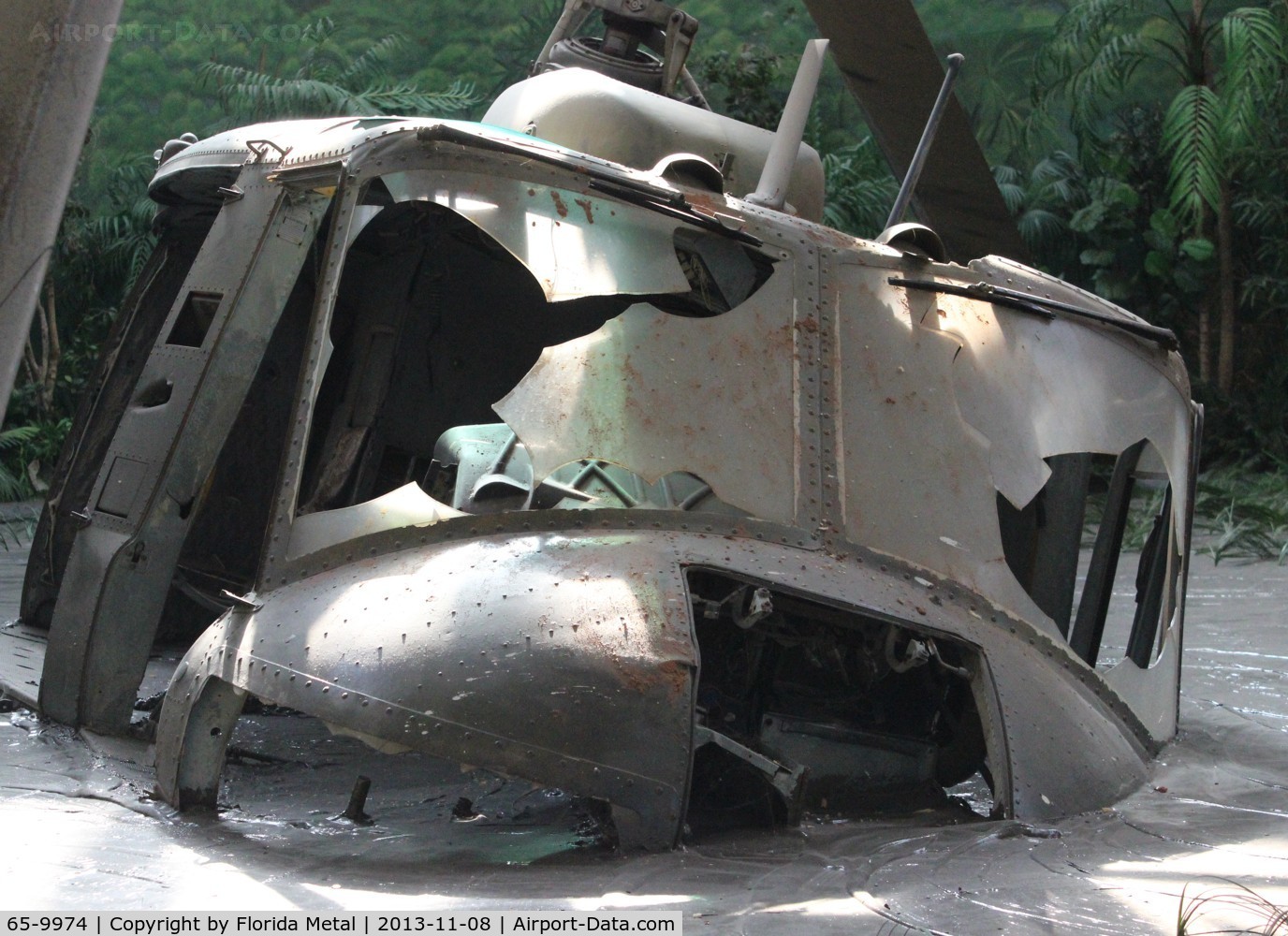65-9974, 1965 Bell UH-1D Iroquois C/N 5018, UH-1D crash scene Ft. Rucker Army Aviation Museum