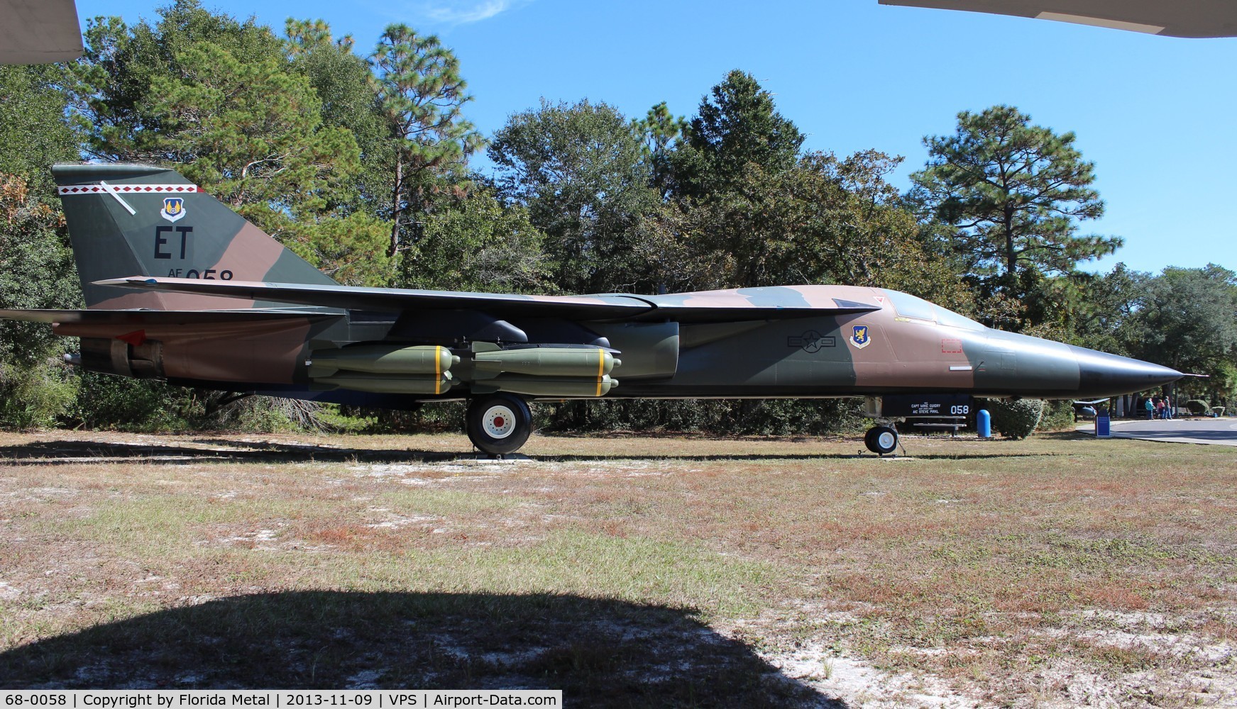 68-0058, 1968 General Dynamics F-111E Aardvark C/N A1-227, F-111E Aardvark at USAF Armament Museum