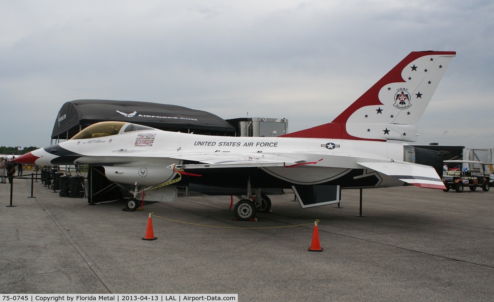 75-0745, 1977 General Dynamics YF-16A Fighting Falcon C/N 61-1, F-16 painted as Thunderbirds