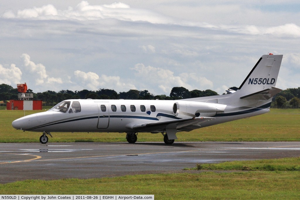 N550LD, 1982 Cessna 550 Citation C/N 550-0323, Taxiing to CSE