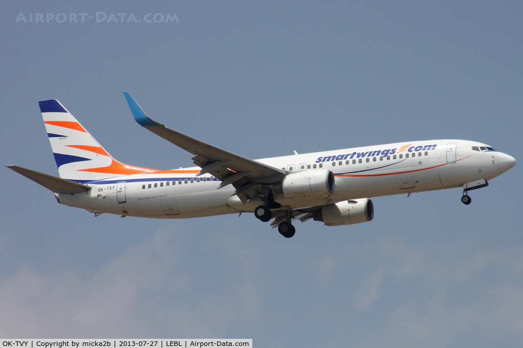 OK-TVY, 2007 Boeing 737-8Q8 C/N 30724, Landing