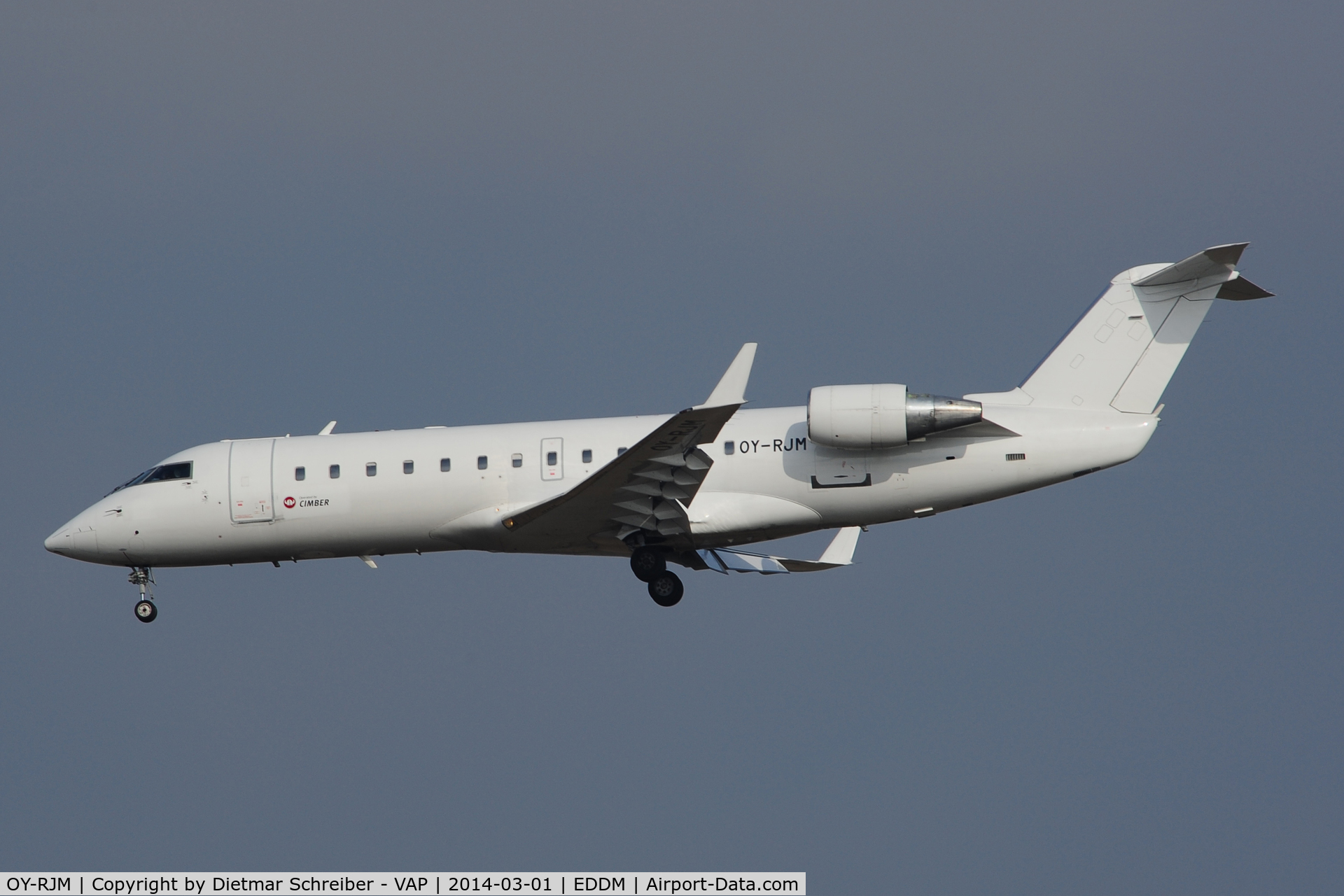 OY-RJM, 2001 Bombardier CRJ-200ER (CL-600-2B19) C/N 7591, Cimber Air Regionaljet