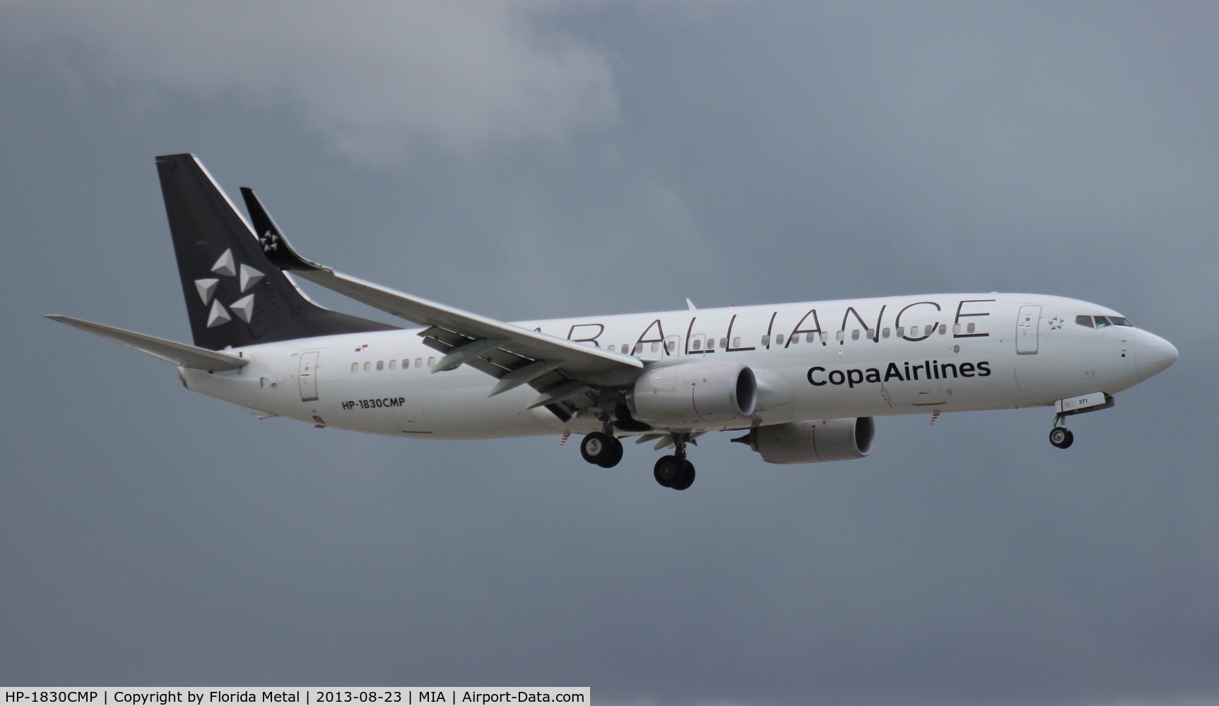 HP-1830CMP, 2013 Boeing 737-8V3 C/N 40781, Copa Star Alliance 737-800