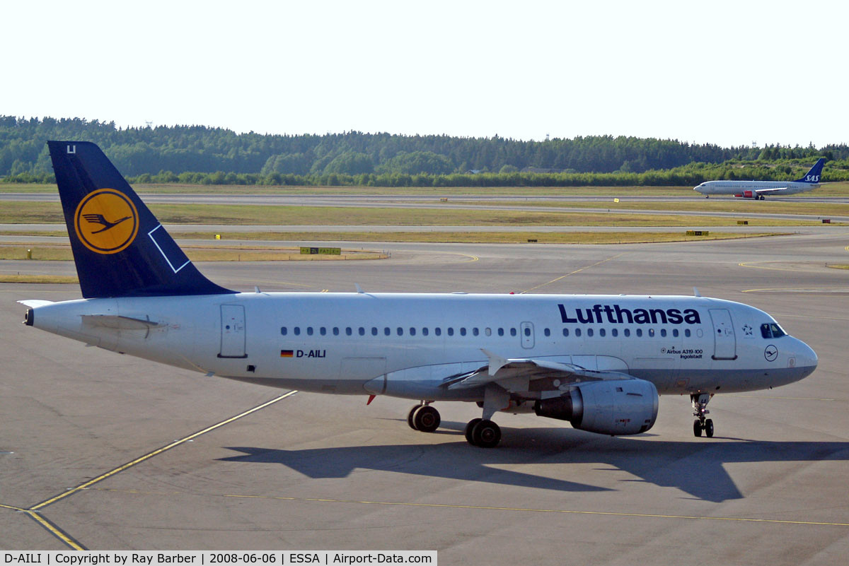 D-AILI, 1997 Airbus A319-114 C/N 651, Airbus A319-114 [0651] (Lufthansa) Stockholm-Arlanda~SE 06/06/2008