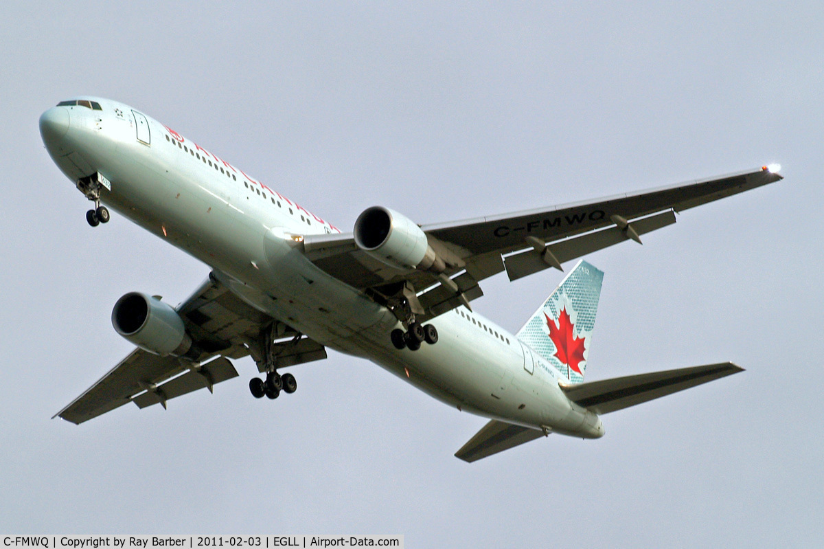 C-FMWQ, 1995 Boeing 767-333 C/N 25584, Boeing 767-333ER [25584] (Air Canada) Home~G 03/02/2011. On approach 27R.