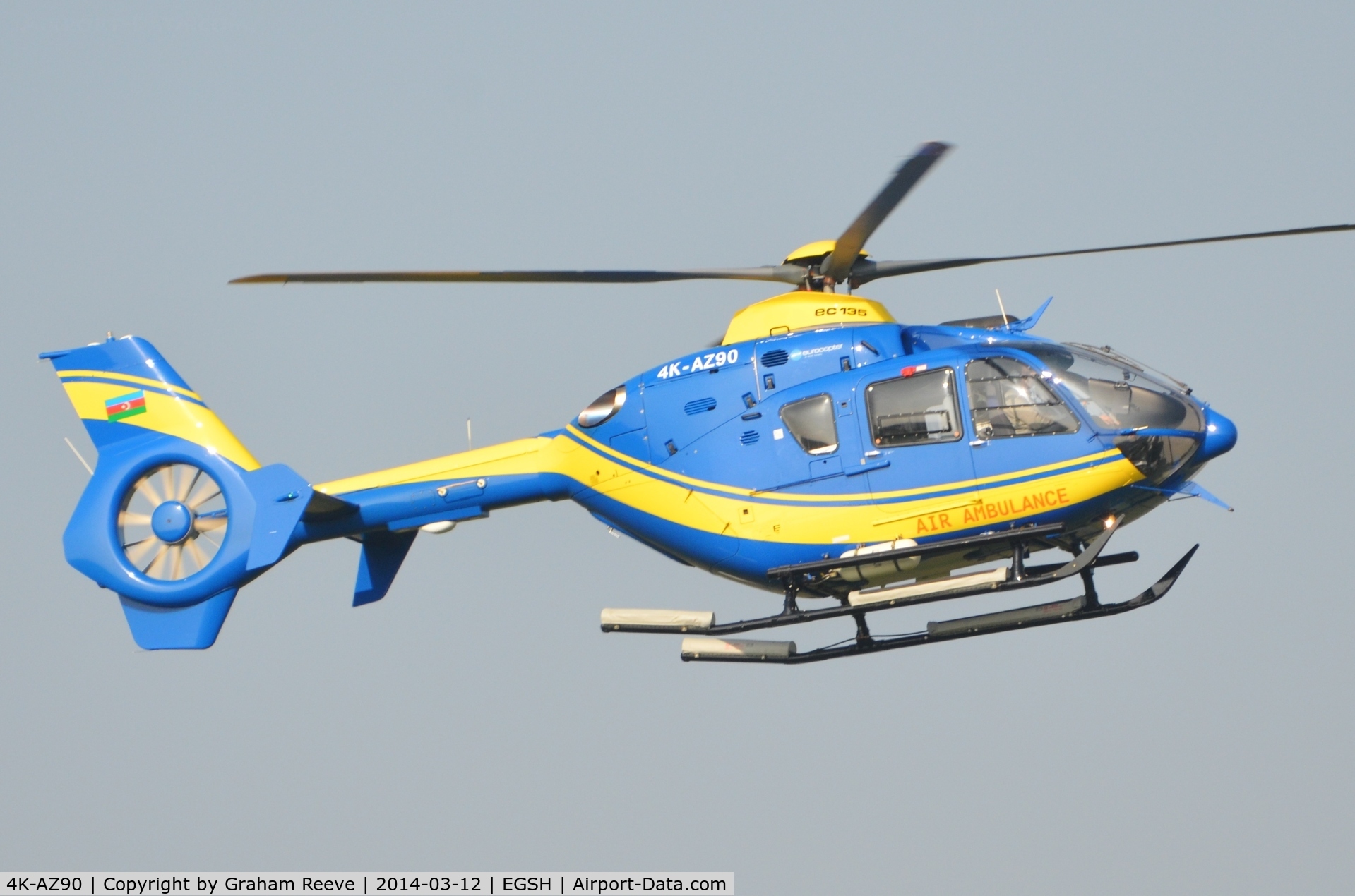 4K-AZ90, 2011 Eurocopter EC-135T-2+ C/N 1010, An unusual visitor for Norwich.