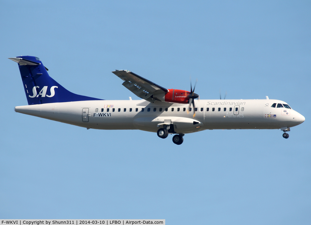 F-WKVI, 2013 ATR 72-600 (72-212A) C/N 1131, C/n 1131 - Ex. Links Air ntu and used now by Jettime in SAS c/s... To be OY-JZD