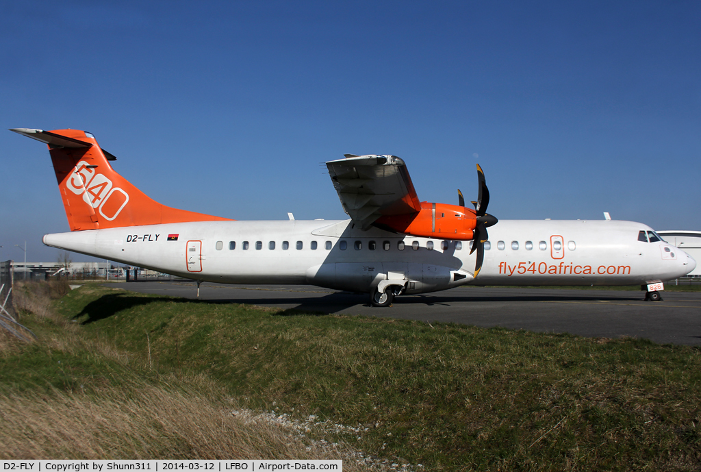 D2-FLY, 2010 ATR 72-212A C/N 826, Stored @ Latecoere Aeroservices facility... 'Fly540africa.com' titles