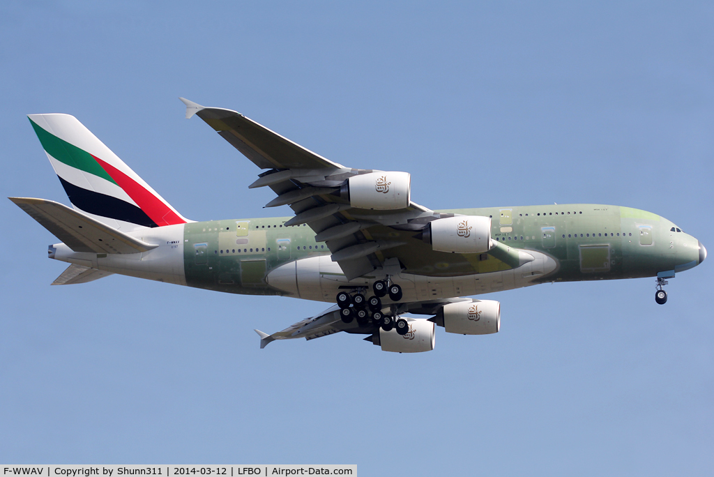 F-WWAV, 2014 Airbus A380-861 C/N 157, C/n 0157 - For Emirates as A6-EEY