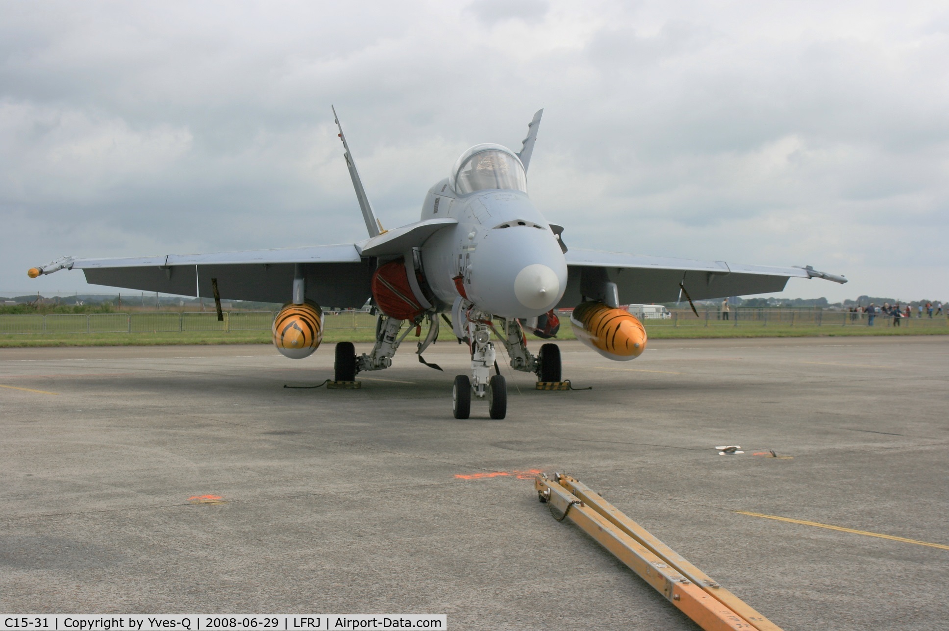 C15-31, McDonnell Douglas EF-18A Hornet C/N 0533/A442, Spanish Air Force McDonnell Douglas EF-18A Hornet, Landivisiau Naval Air Base (LFRJ) Open day Tiger Meet 2008