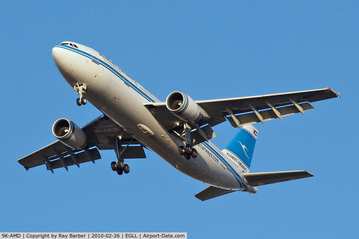 9K-AMD, 1993 Airbus A300B4-605R C/N 719, Airbus A300B4-605ER [719] (Kuwait Airways) Home~G 26/02/2010. On approach 27R.
