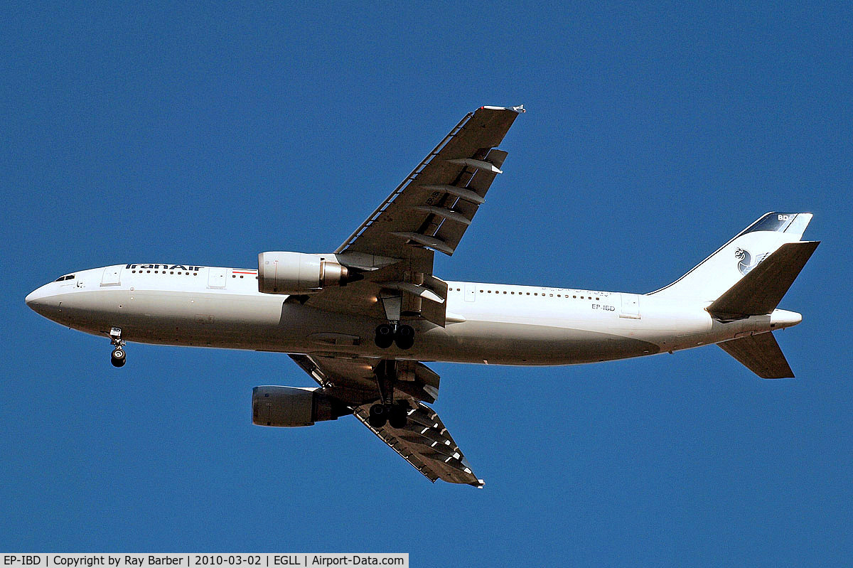 EP-IBD, 1993 Airbus A300B4-605R C/N 696, Airbus A300B4-605R [696] (Iran Air) Home~G 02/03/2010. On approach 27R.