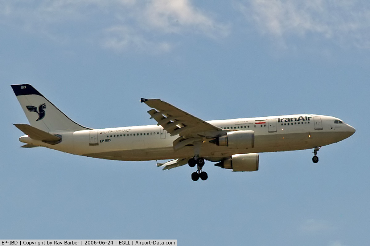 EP-IBD, 1993 Airbus A300B4-605R C/N 696, Airbus A300B4-605R [696] (Iran Air) Home~G 24/06/2006. On approach 27L.