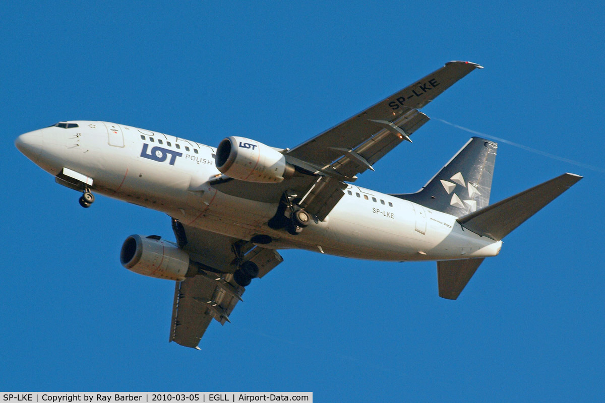 SP-LKE, 1993 Boeing 737-55D C/N 27130, Boeing 737-55D [27130] (LOT Polish Airlines) Home~G 05/03/2010. On approach 27R.