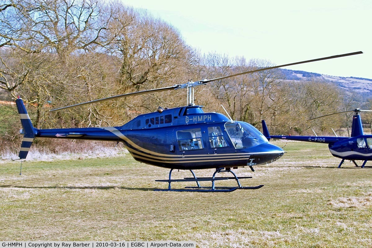 G-HMPH, 1973 Bell 206B JetRanger II C/N 1232, Bell 206B2 Jet Ranger II [1232] Cheltenham Racecourse~G 16/03/2010