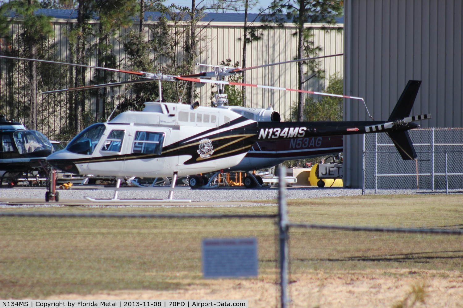 N134MS, 1992 Bell 206B JetRanger III C/N 2226, Gulf Coast Helicopters Bell 206B