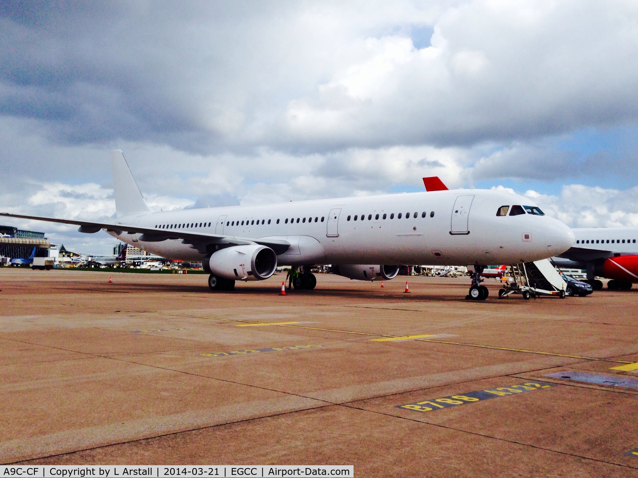 A9C-CF, 2012 Airbus A321-231 C/N 5336, Arrived at Manchester Airpor