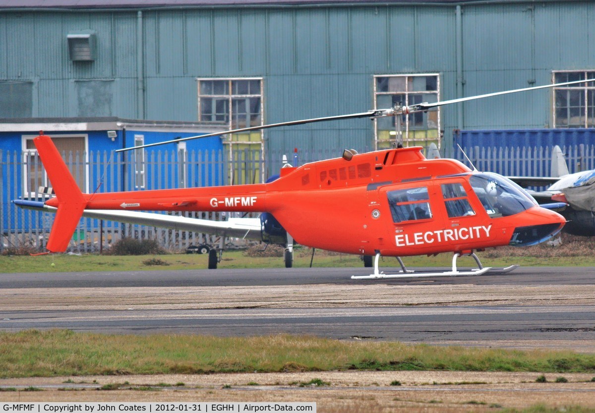 G-MFMF, 1981 Bell 206B JetRanger III C/N 3569, At BHL
