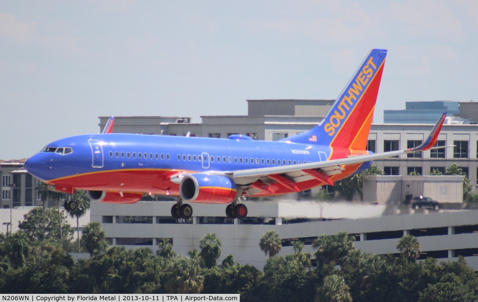 N206WN, 2005 Boeing 737-7H4 C/N 34011, Southwest 737-700