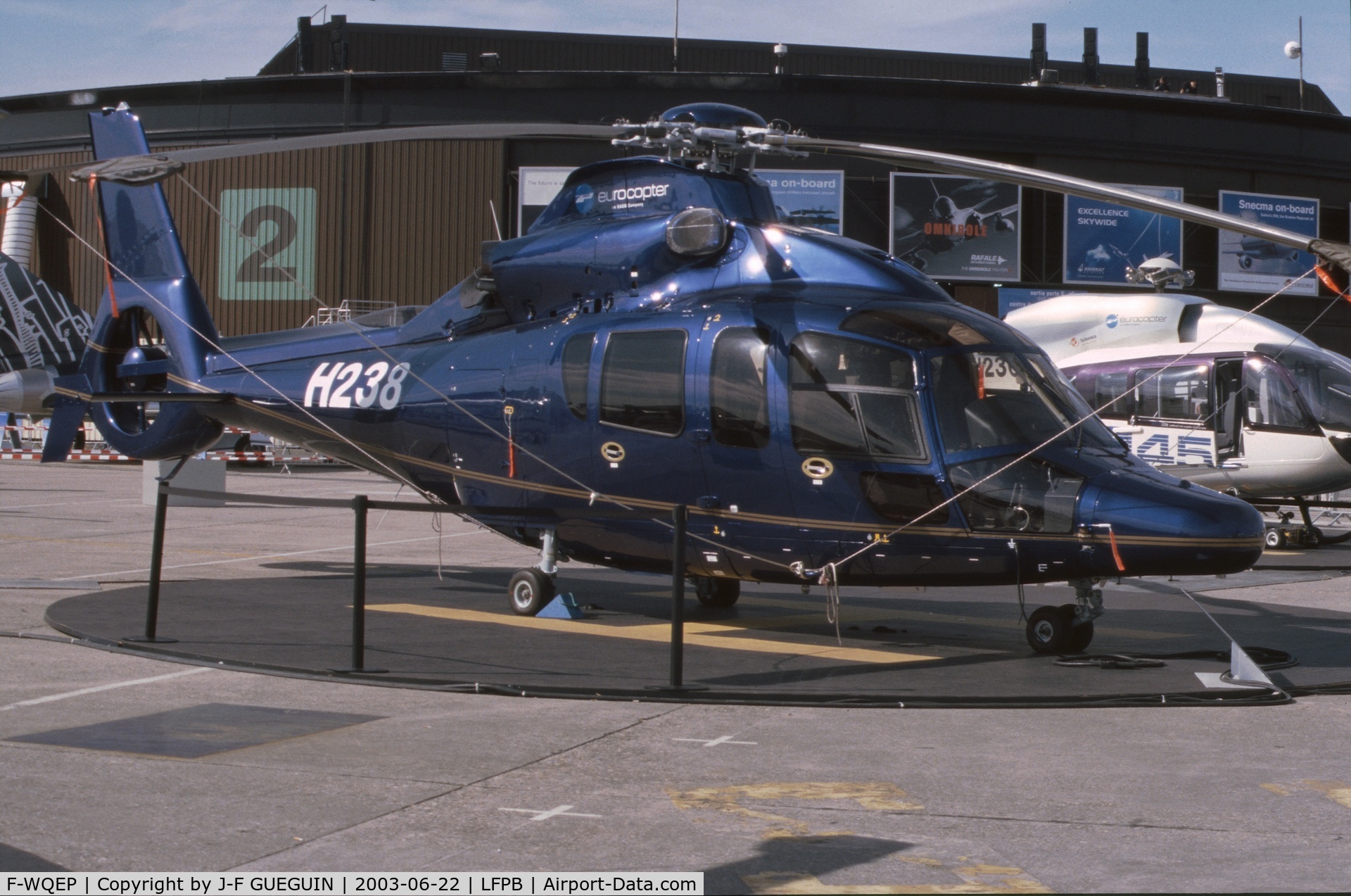 F-WQEP, 2003 Eurocopter EC-155B-1 C/N 6652, On display at 2003 Paris-Le Bourget airshow.